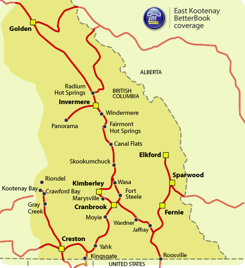 Distribution map for the East Kootenay BetterBook