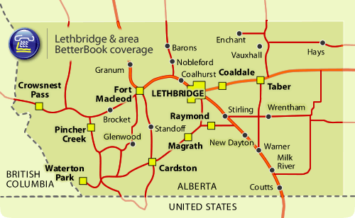 Distribution map for the Lethbridge BetterBook