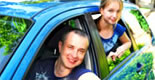 Photo of a family in a car Photo of a family in a car